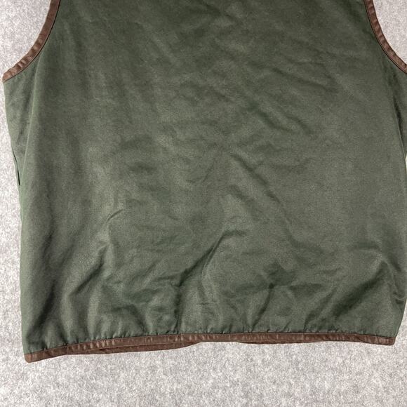 Vintage Cabelas Vest Mens XL Green Button Canvas Lined Workwear Utility Outdoor - Picture 12 of 15